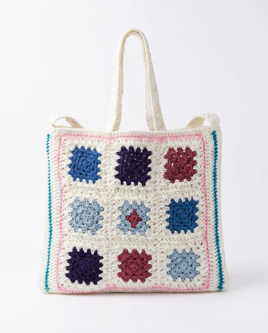 Bolso Tote Crochet Granny — 1
