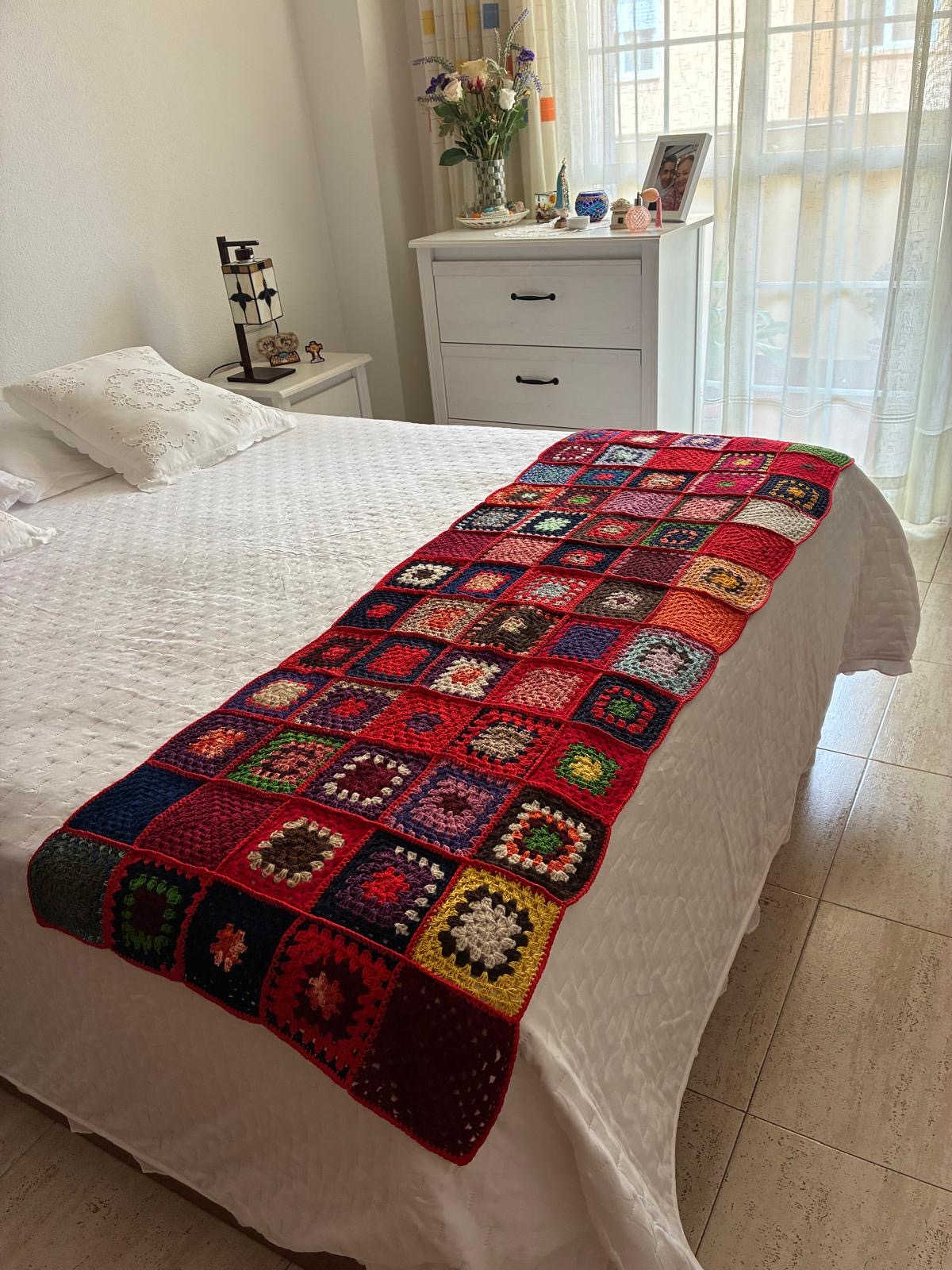 Colcha Roja Granny Multicolor — 1