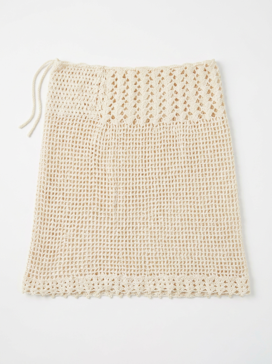 Falda Crochet Crema — 1