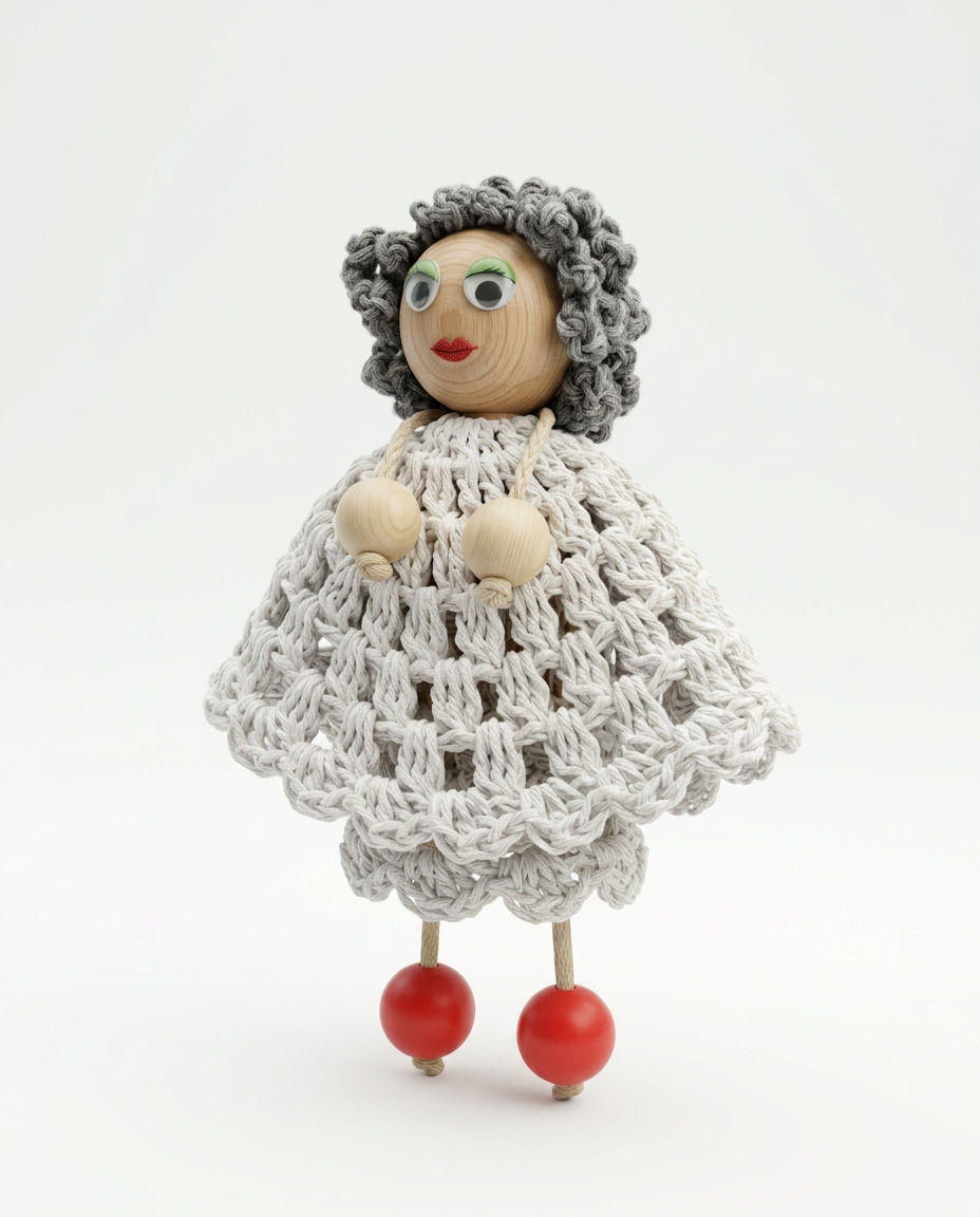 Muñequita Vestido Gris — 1