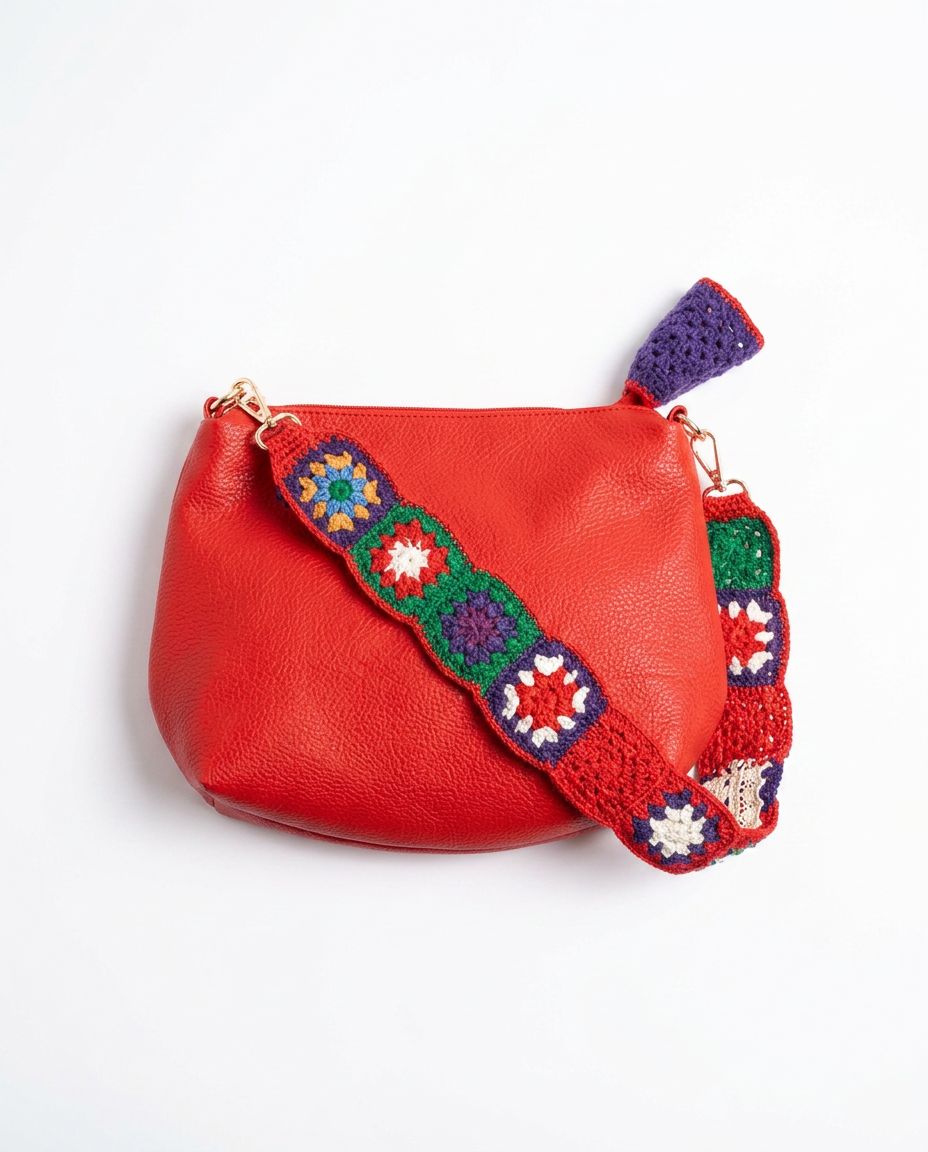 Bolso Rojo · Asa Floral — 3