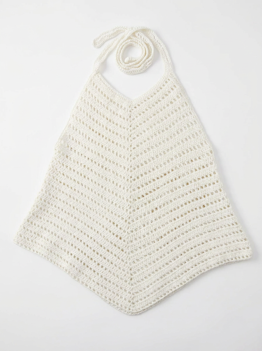 Top Crochet Halter Blanco — 1